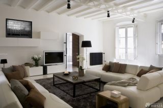 小两室简装客厅电视背景墙设计效果图
