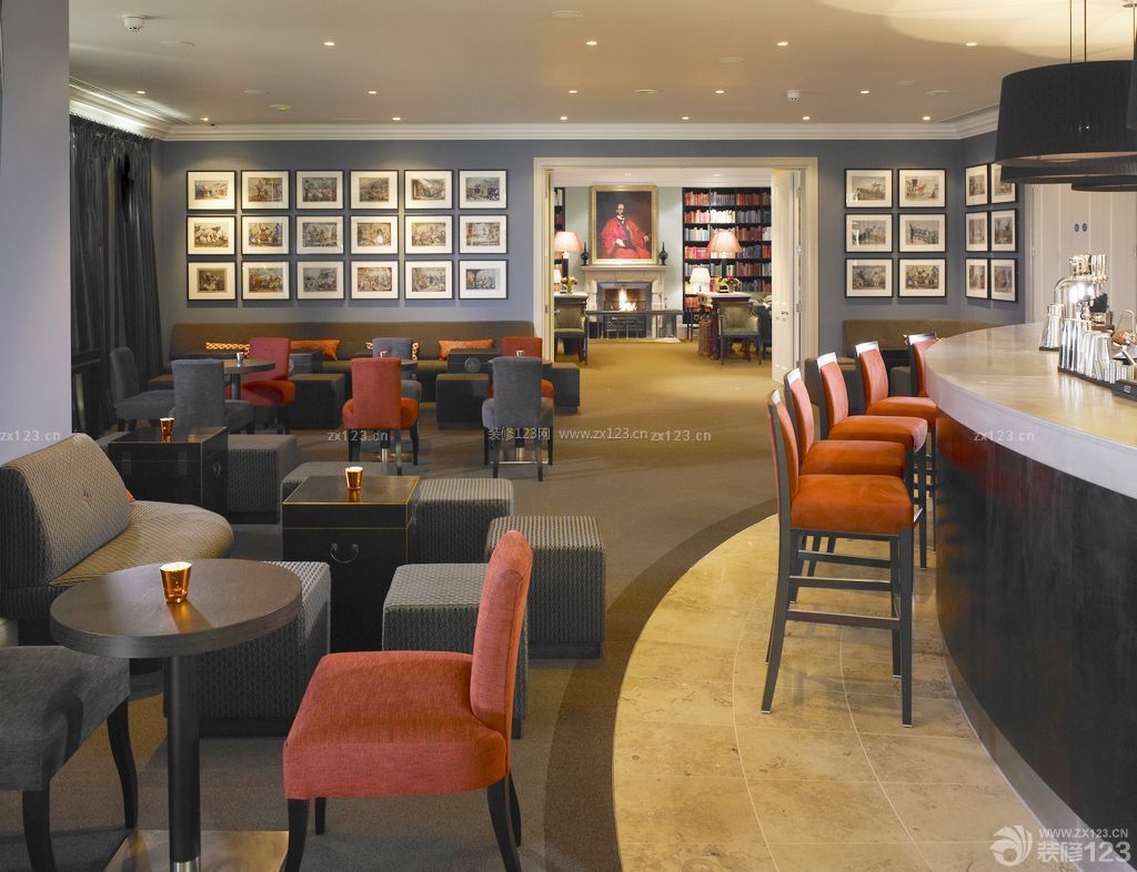 最新美式酒吧吧台装修效果图片