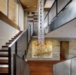 120平米复式客厅楼梯装修设计效果图