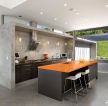120平米现代家装厨房客厅隔断装修设计效果图案例
