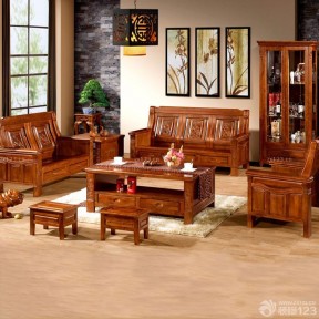 客厅实木家具 现代简约装修风格