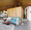 现代木屋别墅客厅装修120平米效果图片