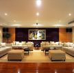 现代风格客厅布艺沙发装修120平米效果图片