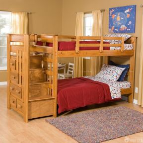 小卧室床设计 高低床装修效果图片