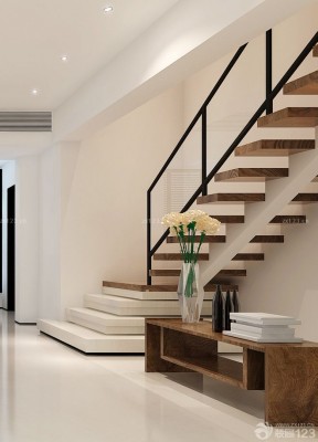 现代别墅设计室内楼梯扶手装修效果图