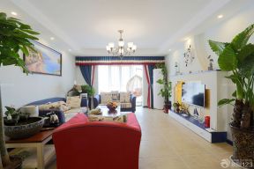 地中海风格装修效果 客厅颜色搭配效果图