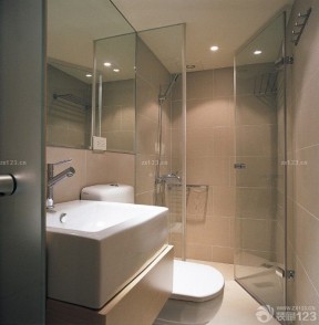 面积小卫生间 浴室玻璃门图片