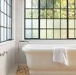 小别墅浴室白色浴缸装修设计效果图片
