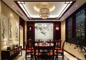 中式餐厅设计效果图 中式吊顶装修效果图