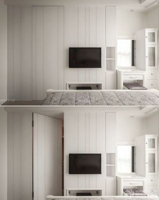 北欧风格家具卧室电视墙