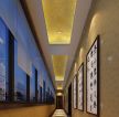 中式茶楼走廊设计装修效果图 