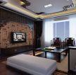 中式客厅镂空隔断装修设计效果图