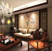 中式客厅沙发背景墙装饰画设计图片