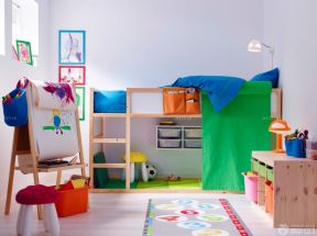 儿童房卧室 实木高低床图片