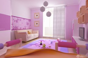 儿童房装修设计 粉色墙面装修效果图片