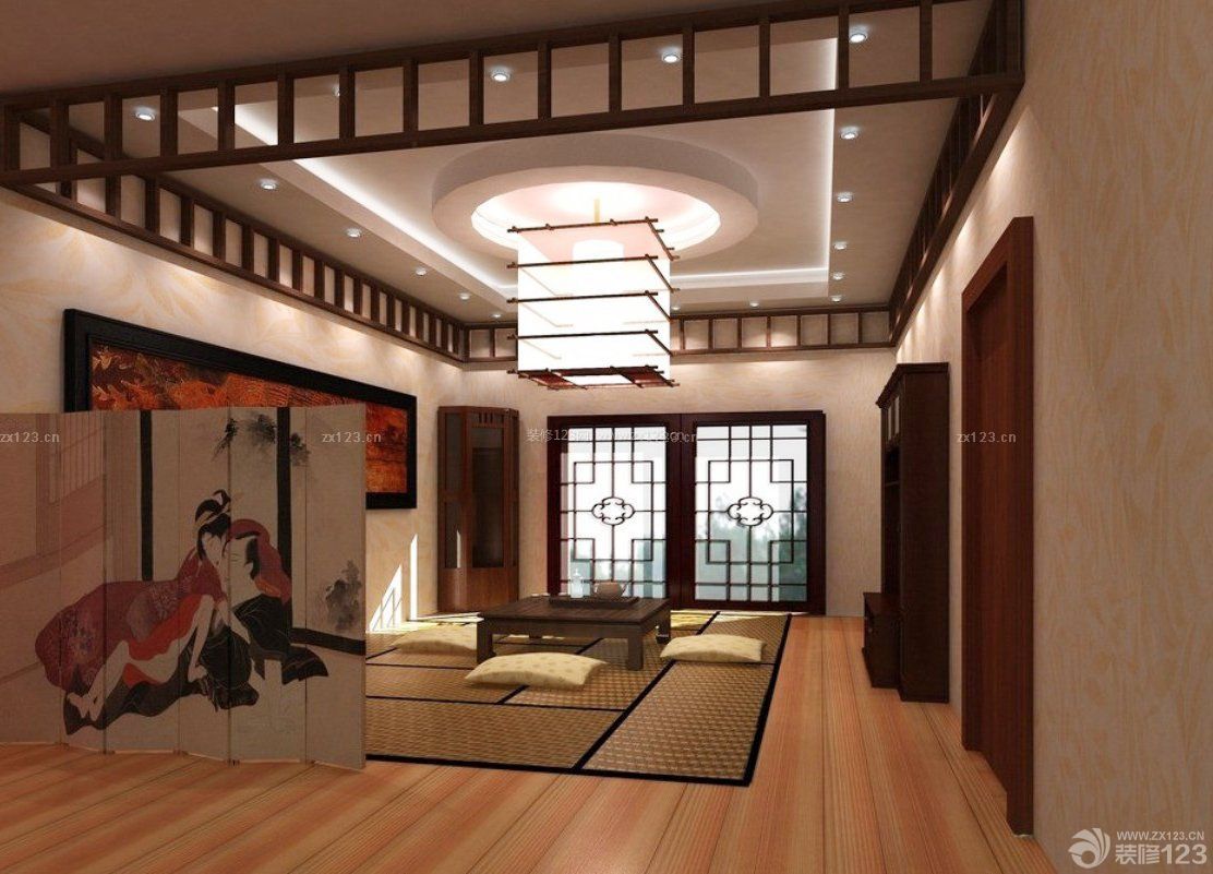 日式茶楼室内设计装修效果图图集 