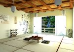 日式茶楼室内吊顶设计装修效果图片