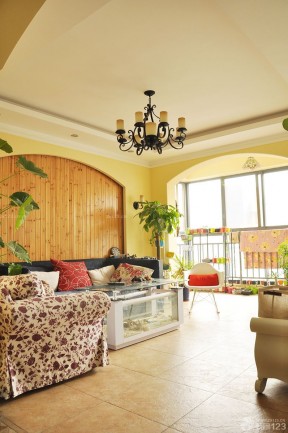 客厅沙发背景墙装饰 地中海风格装饰设计