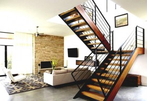 中式楼梯设计 现代家装设计效果图