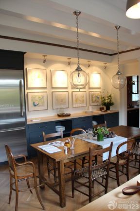 中小户型地中海风格家庭餐厅装修效果图片