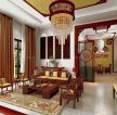 中式风格客厅水晶灯装修图片