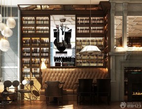 高档饭店室内酒柜设计效果图片