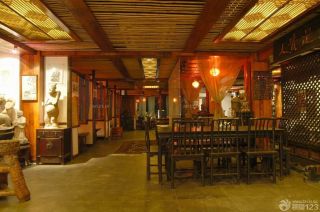 中式茶楼室内装饰设计效果图大全