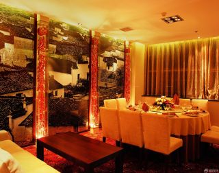 新中式饭店房间室内装修效果图片