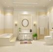现代时尚白色小浴室图片
