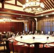中式风格饭店室内圆餐桌装修效果图片大全