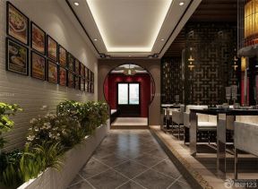 中式风格饭店装修效果图 大理石地板砖