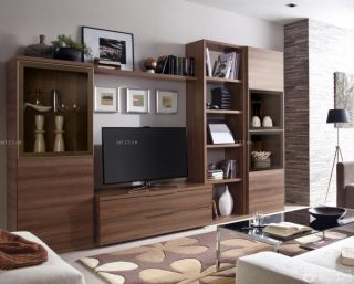 时尚现代风格客厅简约电视柜组合效果图