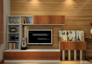 时尚简约客厅美式实木电视柜效果图