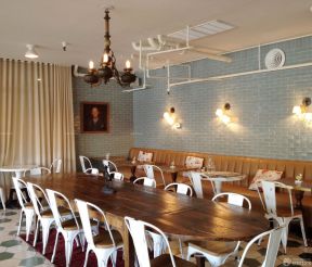 80平米小饭店装修效果图 壁灯图片