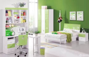 时尚绿色儿童小卧室效果图