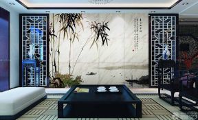 新中式风格装修图片 客厅装饰山水画