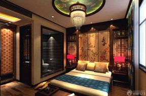 新中式风格装修图片 卧室吊顶