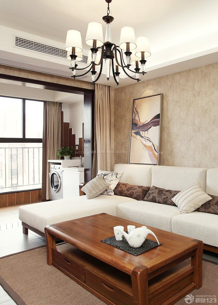 现代中式混搭客厅实木家具