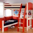 儿童房实木高低床设计图片