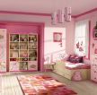 温馨粉色女生卧室简约吊灯装修效果图片