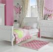 最新温馨粉色女生卧室碎花形窗帘装修效果图片