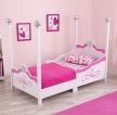 温馨粉色女生卧室木床装修效果图片