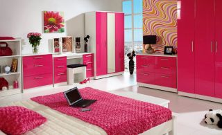 简约家装温馨粉色女生卧室效果图
