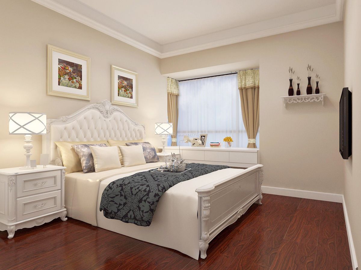 欧式家具风格简约卧室设计效果图片