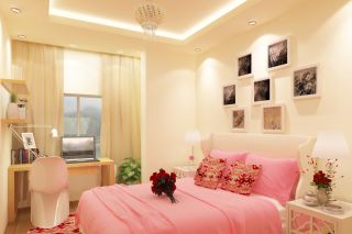 现代12平米卧室床头背景墙装修效果图片