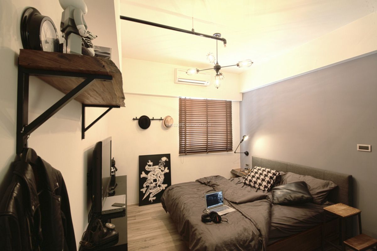 单身男生公寓卧室装修设计效果图