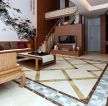现代中式简约客厅地板装修图