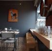 欧式咖啡店黑色墙面装修效果图片