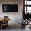 欧式咖啡店水泥板墙面装修效果图片
