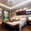 中式风格三居室卧室设计装修效果图片